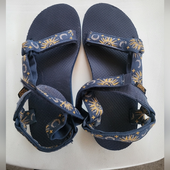 Teva Women's Sandals in Navy with Gold Accents - Picture 2 of 5